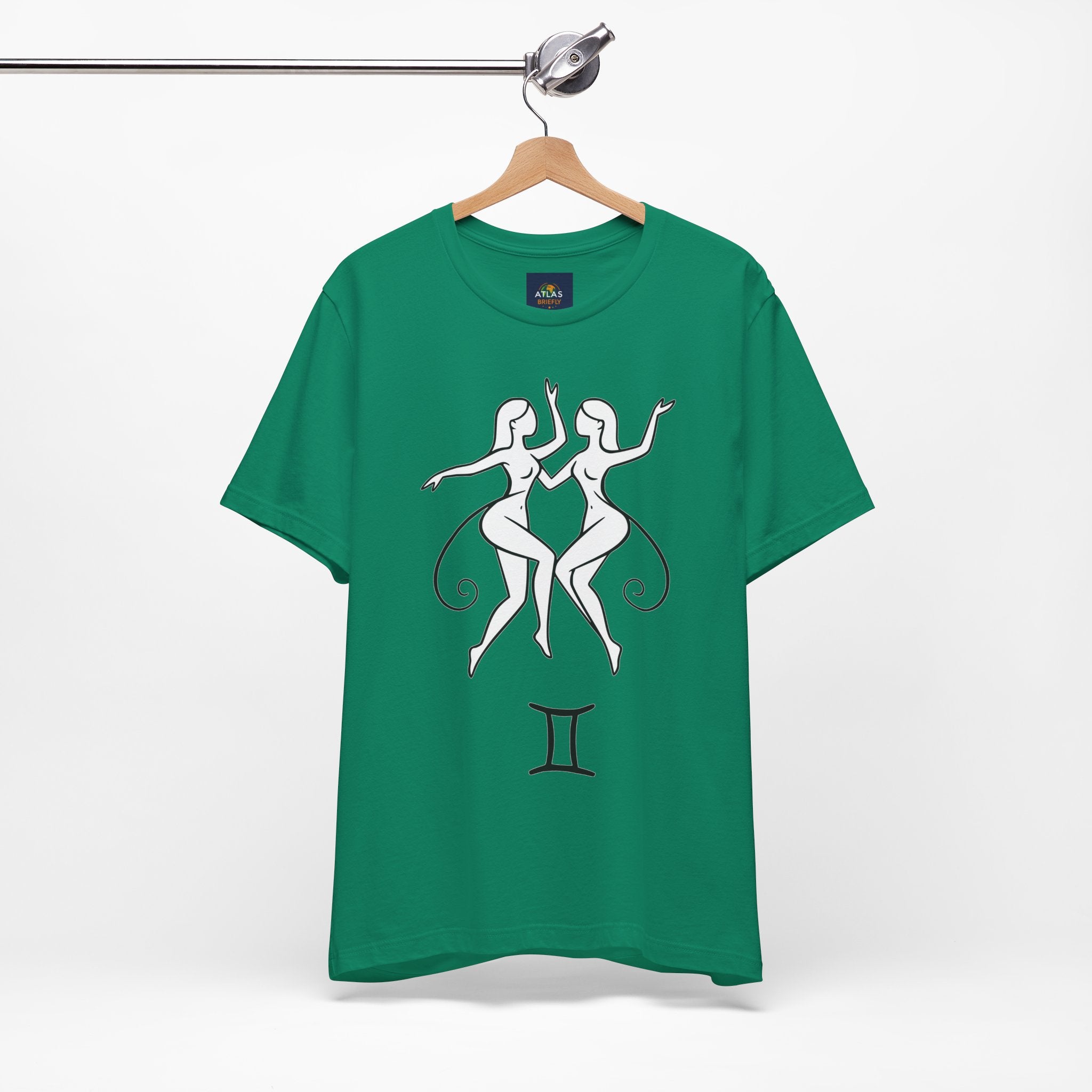 Gemini Zodiac Tee - Minimalistic Black and White Unisex Design