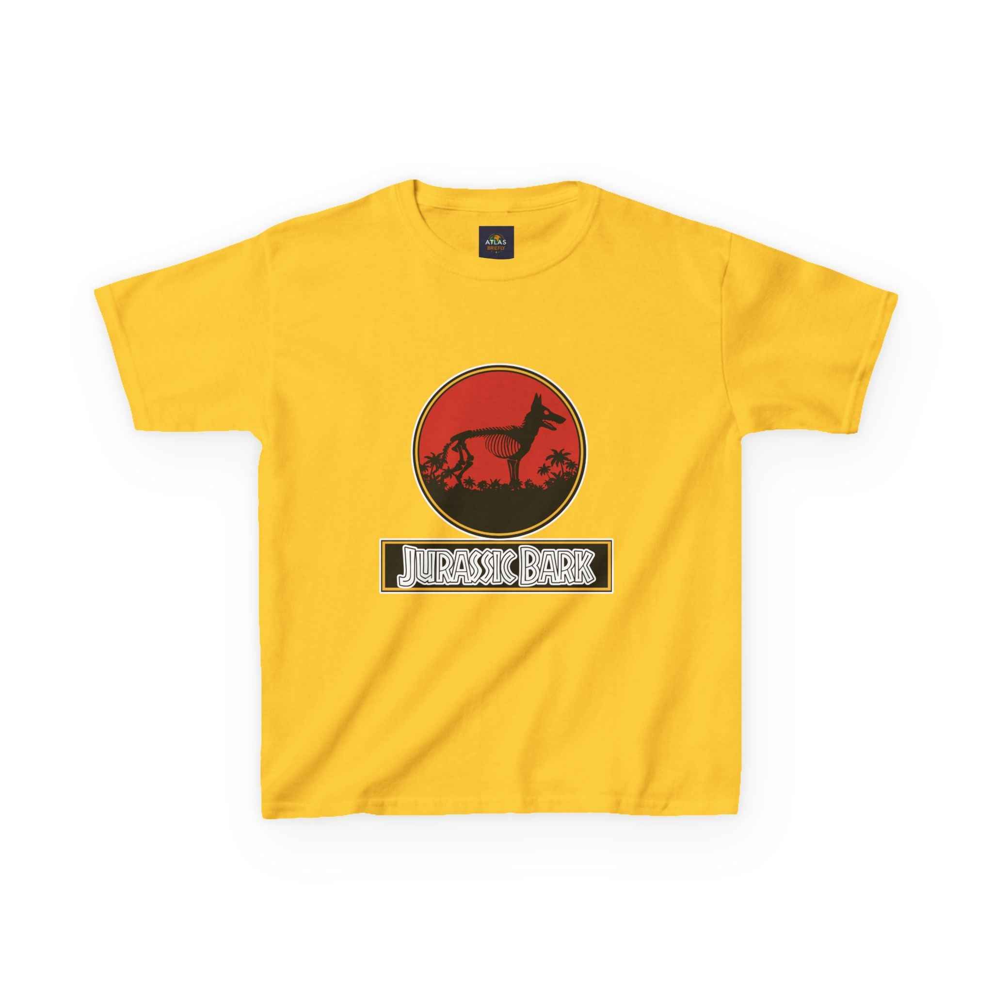 Kids German Shepherd T-Shirt - Fun Jurassic Bark Tee for Kids with Worldwide Shipping - Atlas Briefly