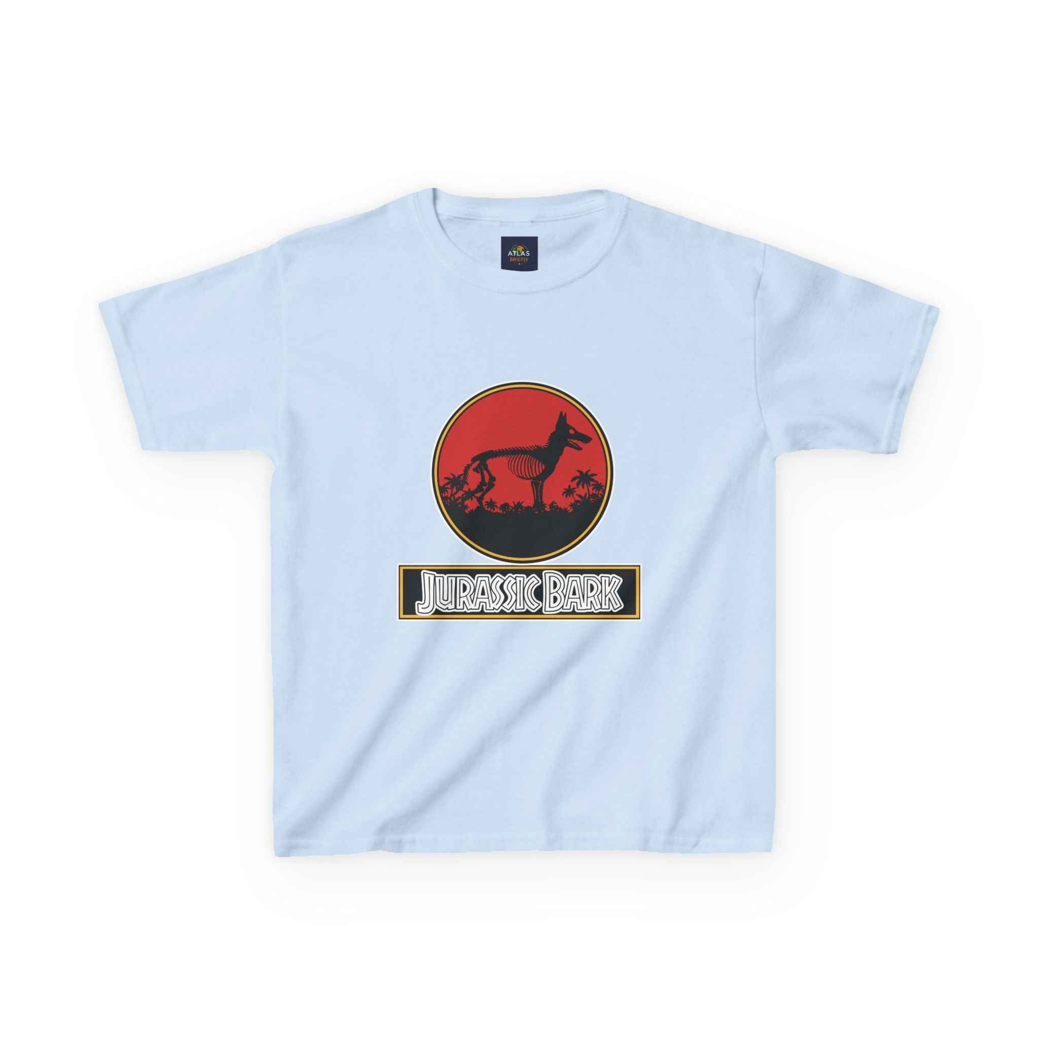 Kids German Shepherd T-Shirt - Fun Jurassic Bark Tee for Kids with Worldwide Shipping - Atlas Briefly