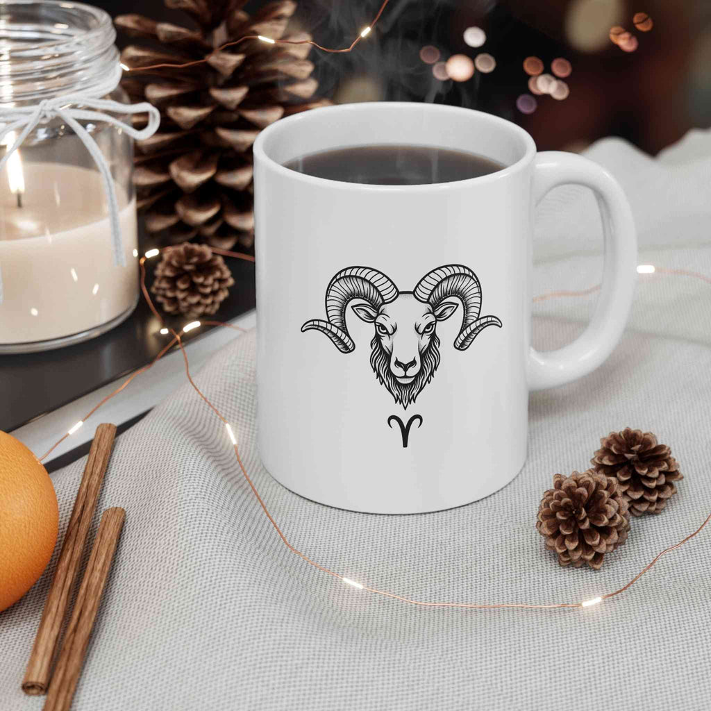 Zodiac Mug - Aries Minimalist Design Gift