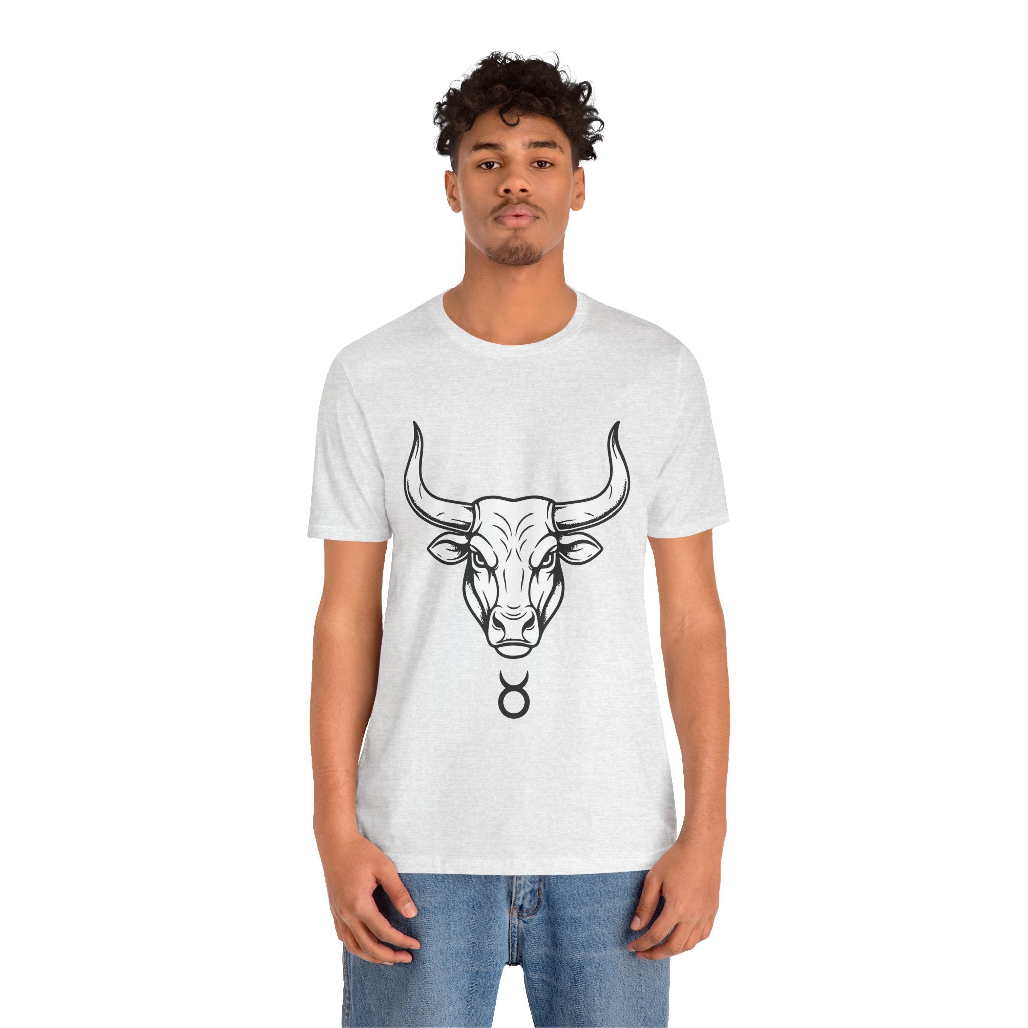 Taurus Zodiac T-Shirt - Minimalist Black and White Unisex T-Shirt