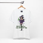 Sexy Witch Halloween T-Shirt - Flirty Witch Costume Tee | Trick or Treat Halloween Shirt - Atlas Briefly