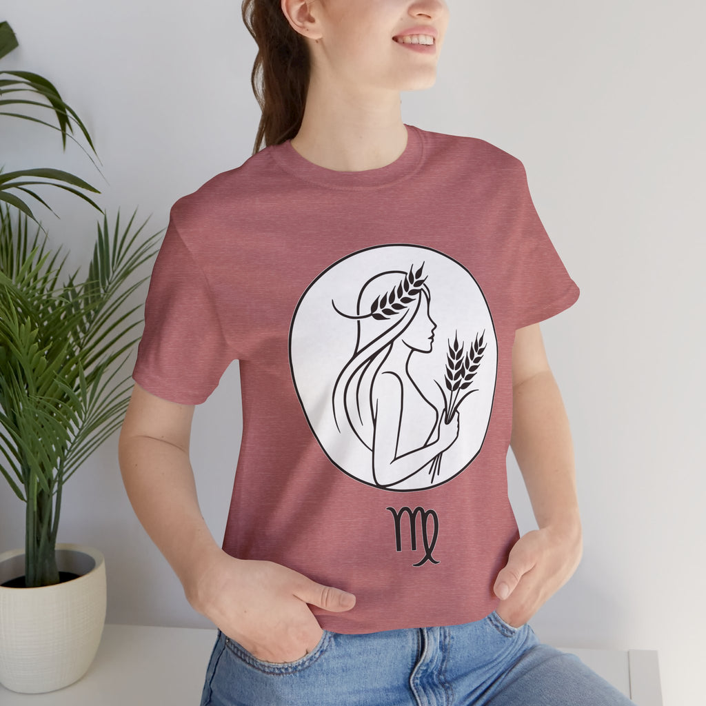Virgo Zodiac Tee - Minimalist Black and White Unisex T-Shirt