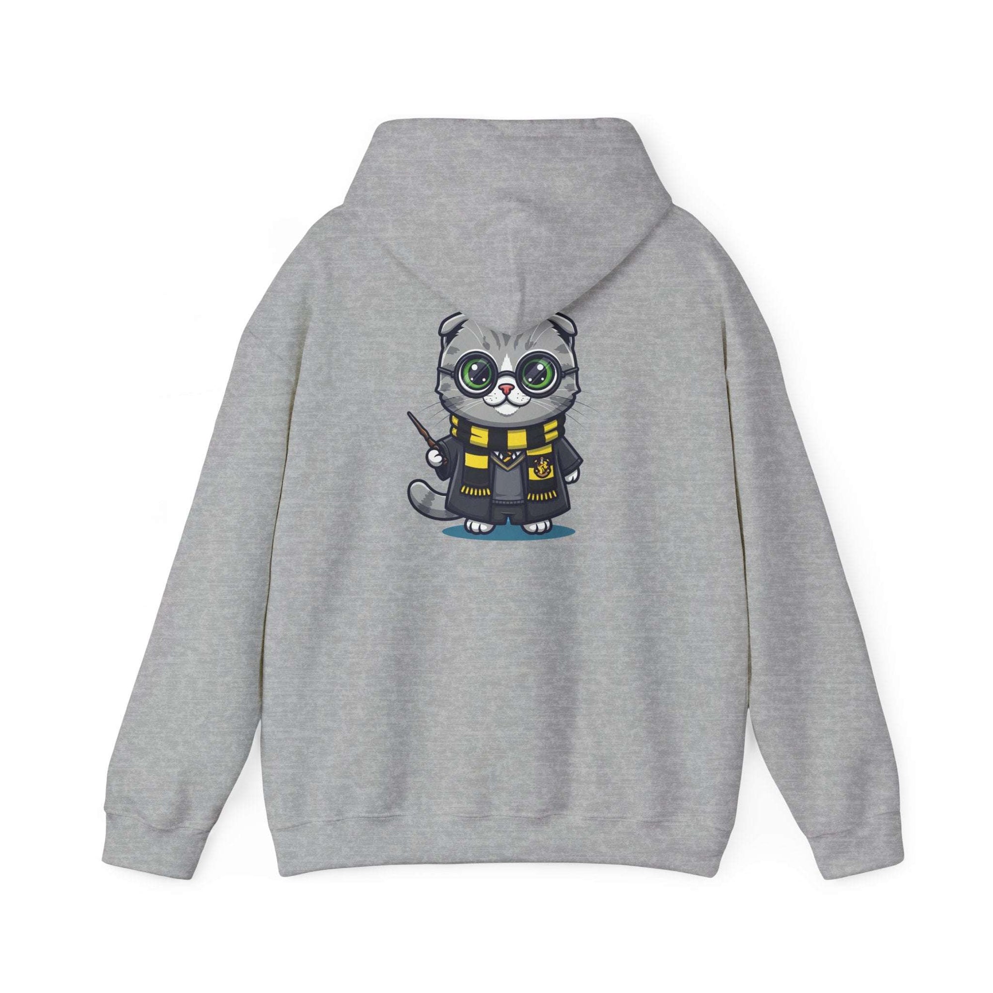 Hufflepurr Harry Potter Hoodie - Funny Wizarding World Sweatshirt | Cute Potter Cat Gift - Atlas Briefly
