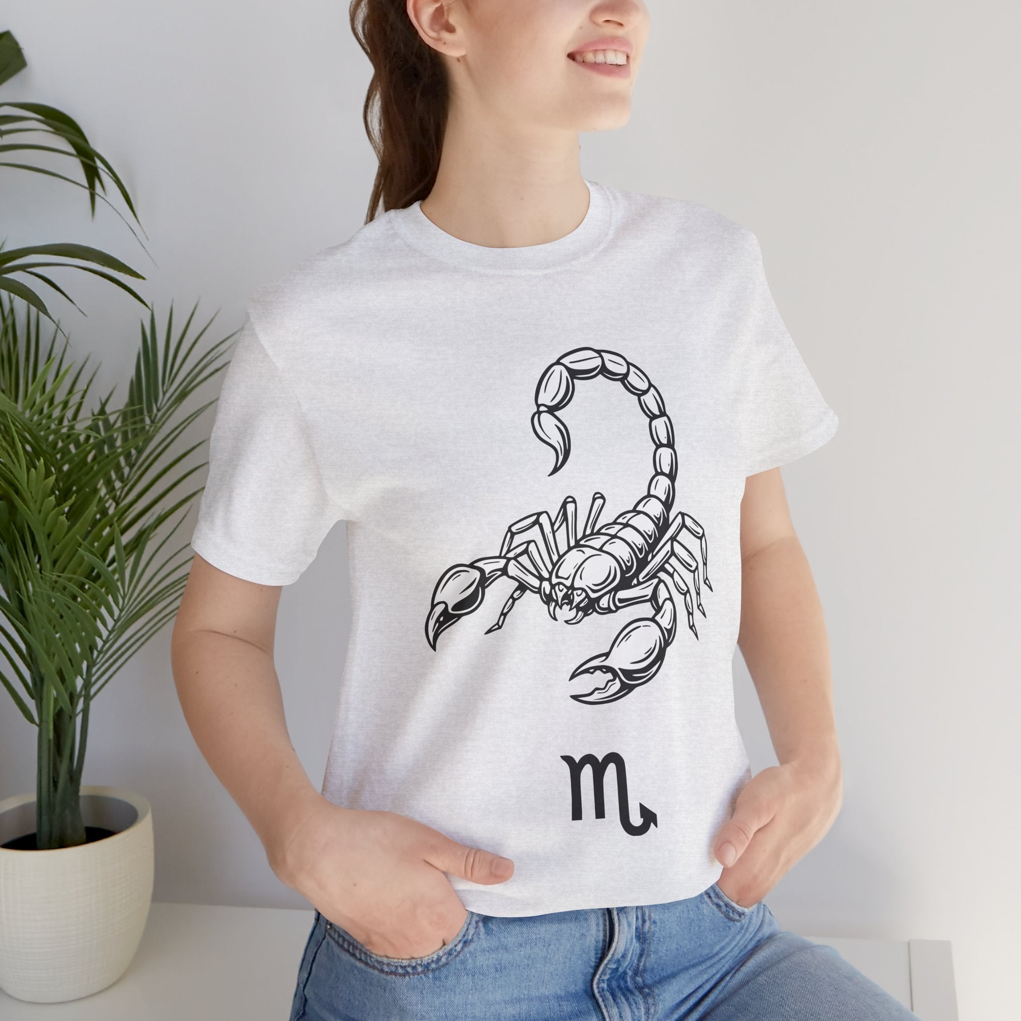 Scorpio Zodiac Tee - Unisex Minimalist Black and White Design