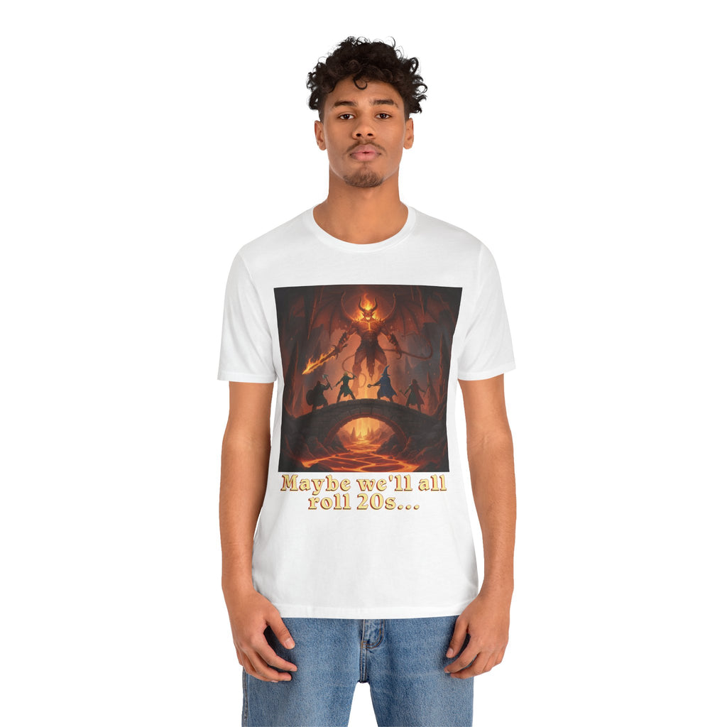 D&D Fantasy T-Shirt - Roll a Natural 20 Dungeon Master RPG Unisex Tee - Atlas Briefly