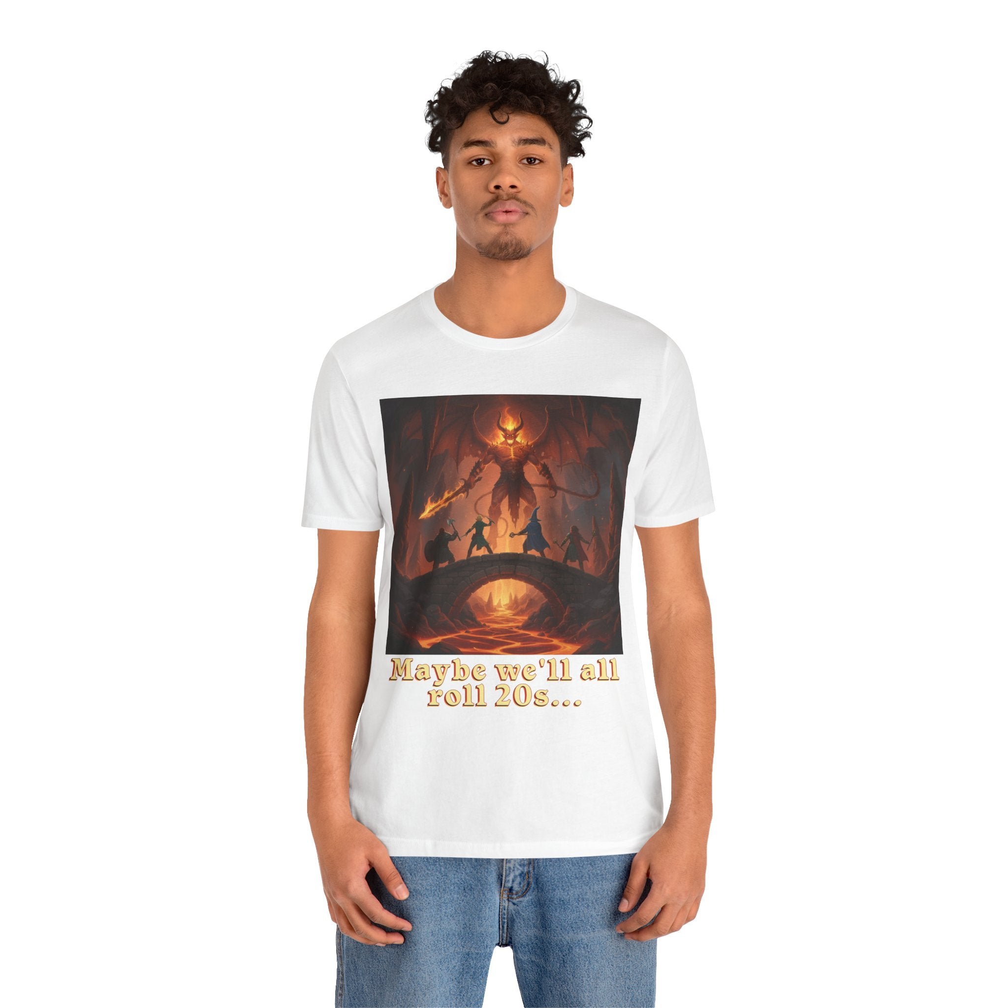 D&D Fantasy T-Shirt - Roll a Natural 20 Dungeon Master RPG Unisex Tee - Atlas Briefly