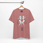 Gemini Zodiac Tee - Minimalistic Black and White Unisex Design