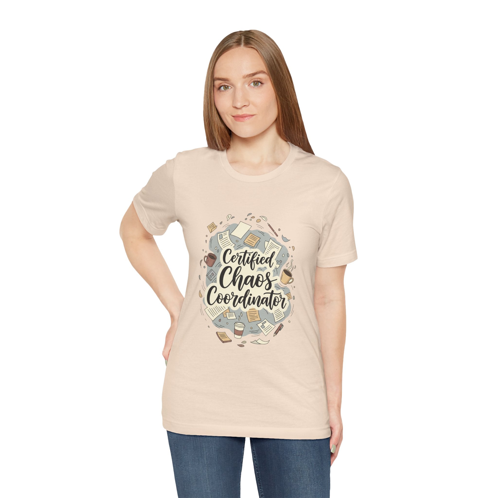 Certified Chaos Coordinator T-Shirt - Funny Mom Teacher Gift | Organized Chaos Tee - Atlas Briefly