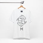 Pisces Zodiac T-shirt - Minimalist Black and White Unisex Tee