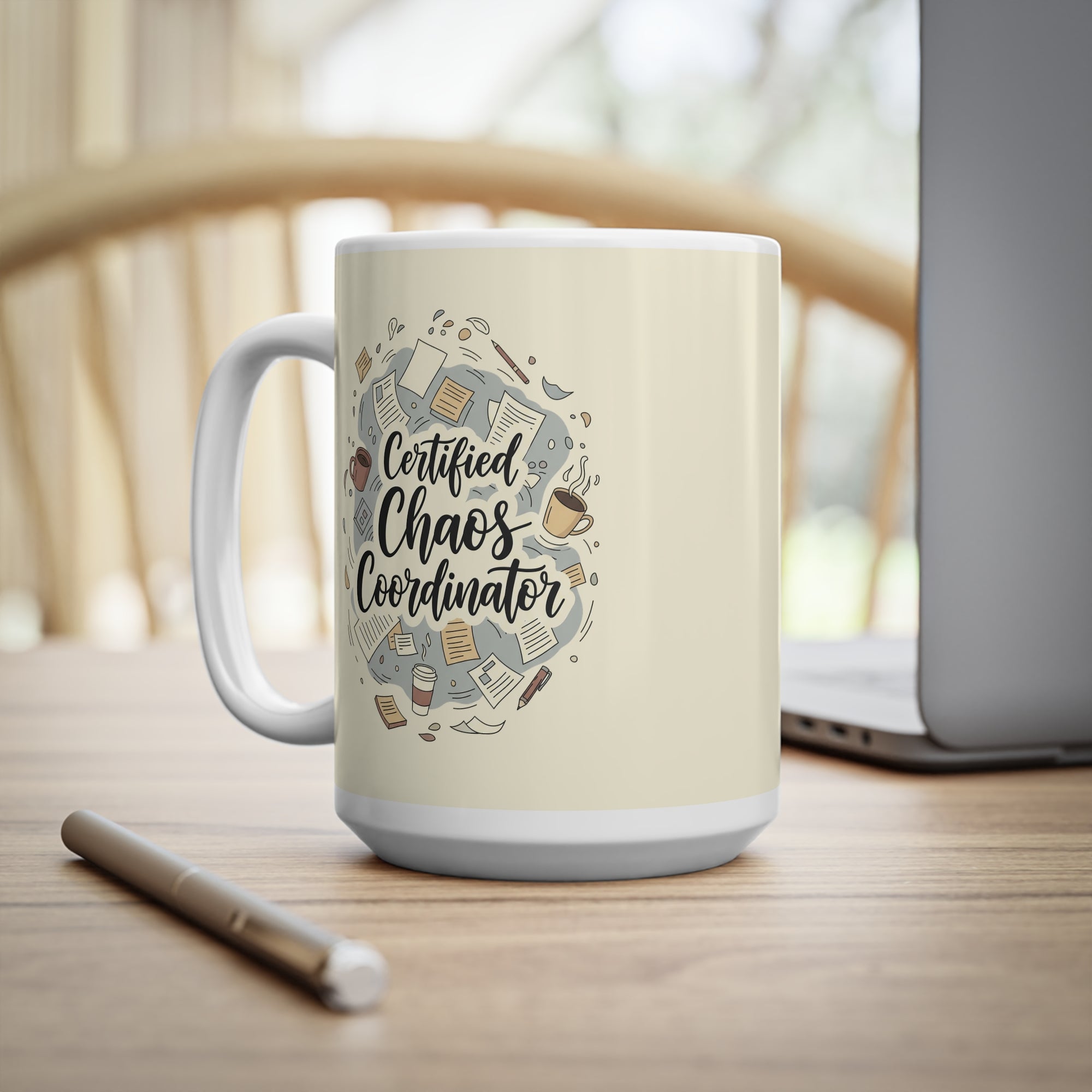 Certified Chaos Coordinator Mug - Funny Mom Teacher Coffee Cup | Organized Chaos Gift EU Version - Atlas Briefly