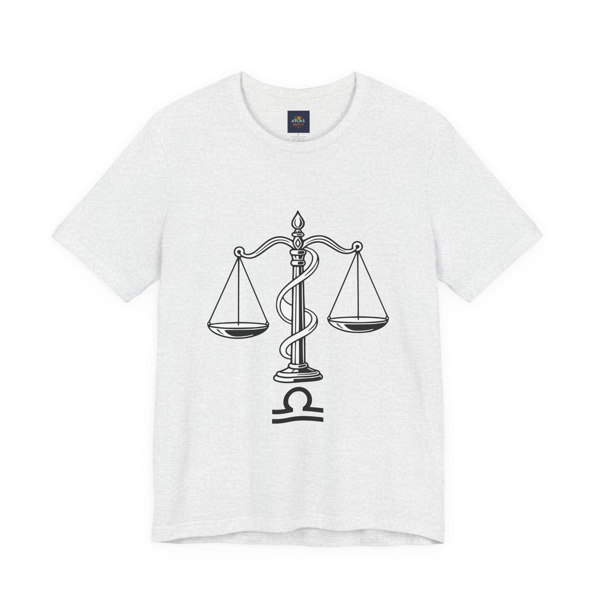Libra Zodiac Tee - Stylish Unisex Minimalist Black and White Design