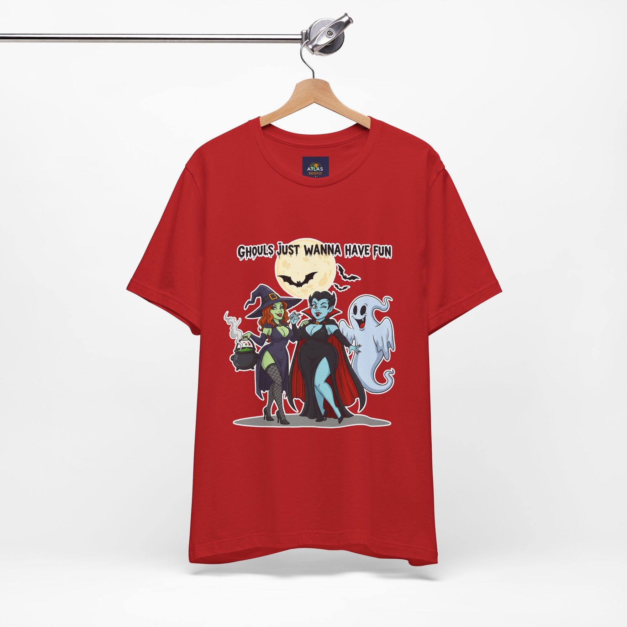 Ghouls Just Wanna Have Fun Halloween T-Shirt - Cute Witch Vampire Ghost Tee | Halloween Character Shirt - Atlas Briefly