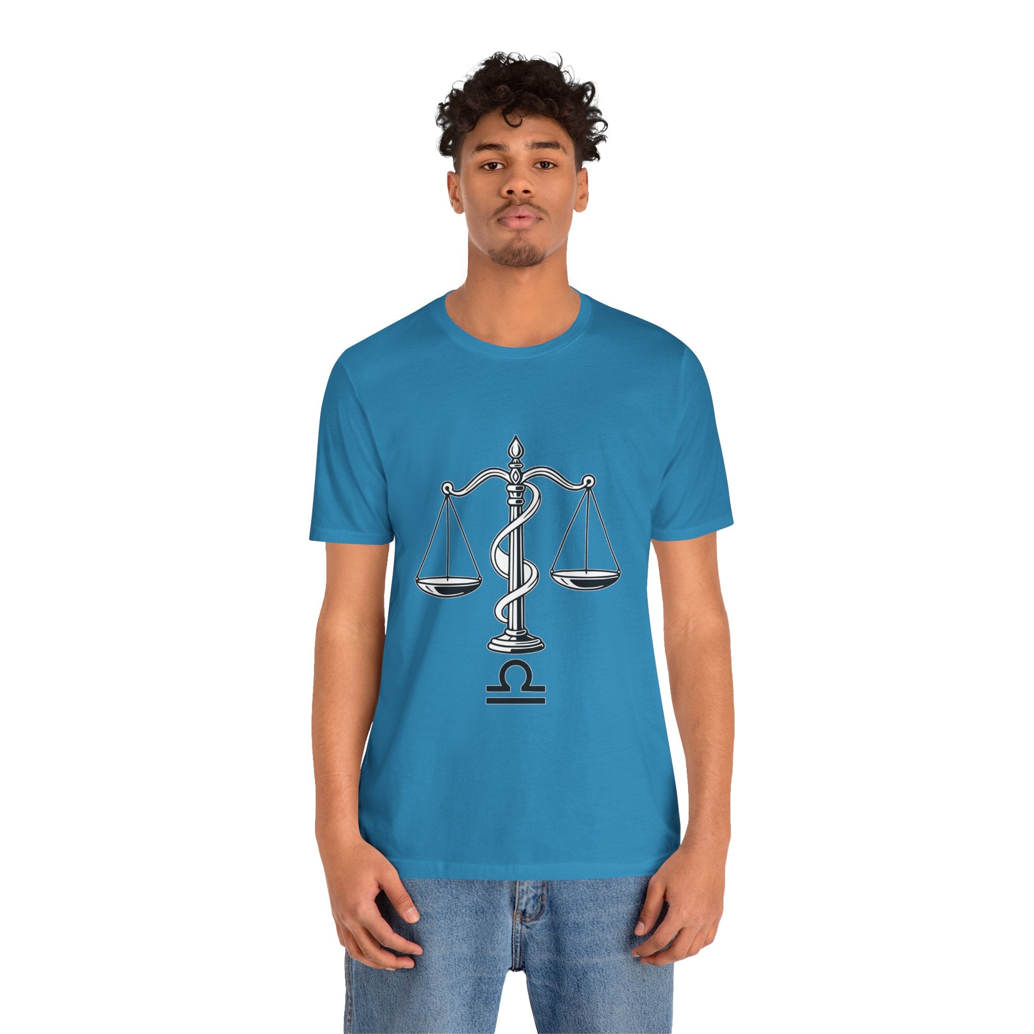 Libra Zodiac Tee - Stylish Unisex Minimalist Black and White Design