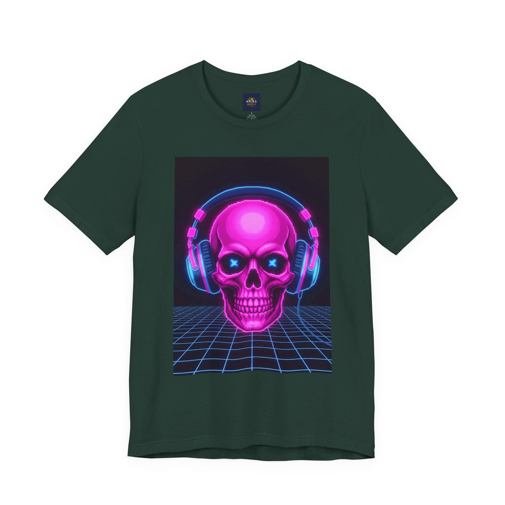 Neon Skull Synthwave Tee - Atlas Briefly