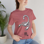 Scorpio Zodiac Tee - Unisex Minimalist Black and White Design