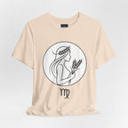 Virgo Zodiac Tee - Minimalist Black and White Unisex T-Shirt