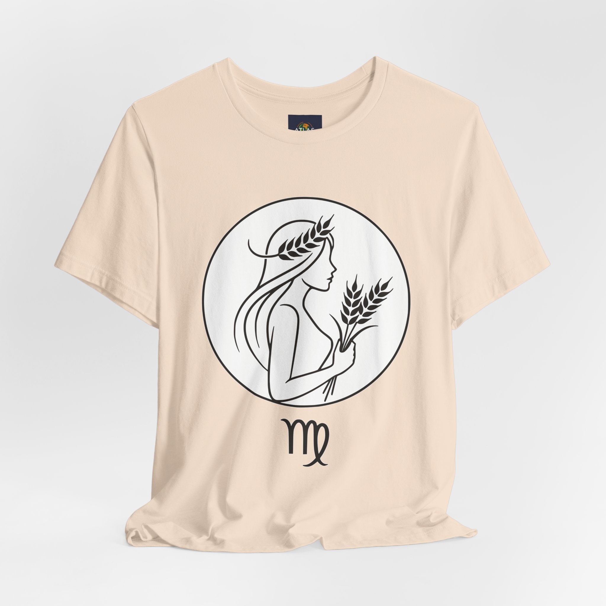 Virgo Zodiac Tee - Minimalist Black and White Unisex T-Shirt