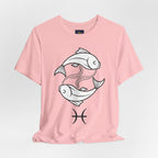 Pisces Zodiac T-shirt - Minimalist Black and White Unisex Tee