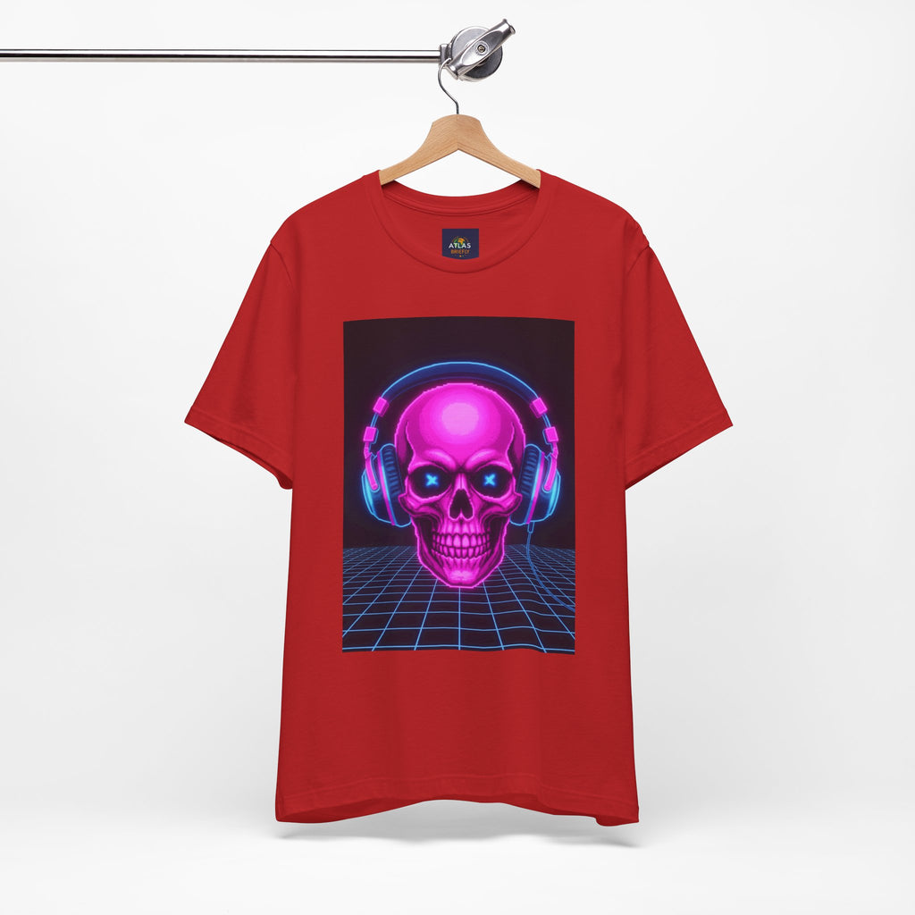Neon Skull Synthwave Tee - Atlas Briefly