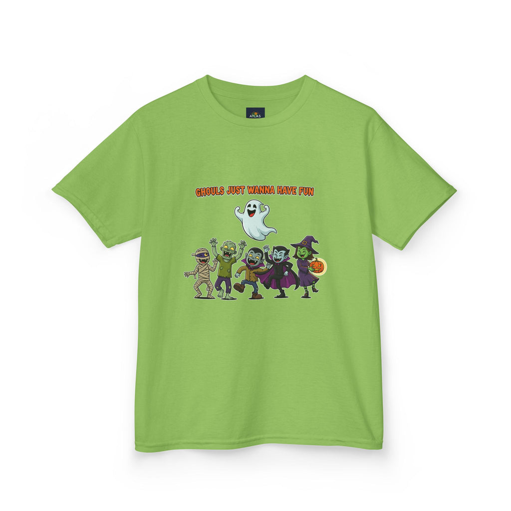 Ghouls Just Wanna Have Fun Kids Halloween T-Shirt | Funny Ghost Mummy Zombie Vampire Witch Shirt for Boys & Girls Trick or Treat Tee - Atlas Briefly