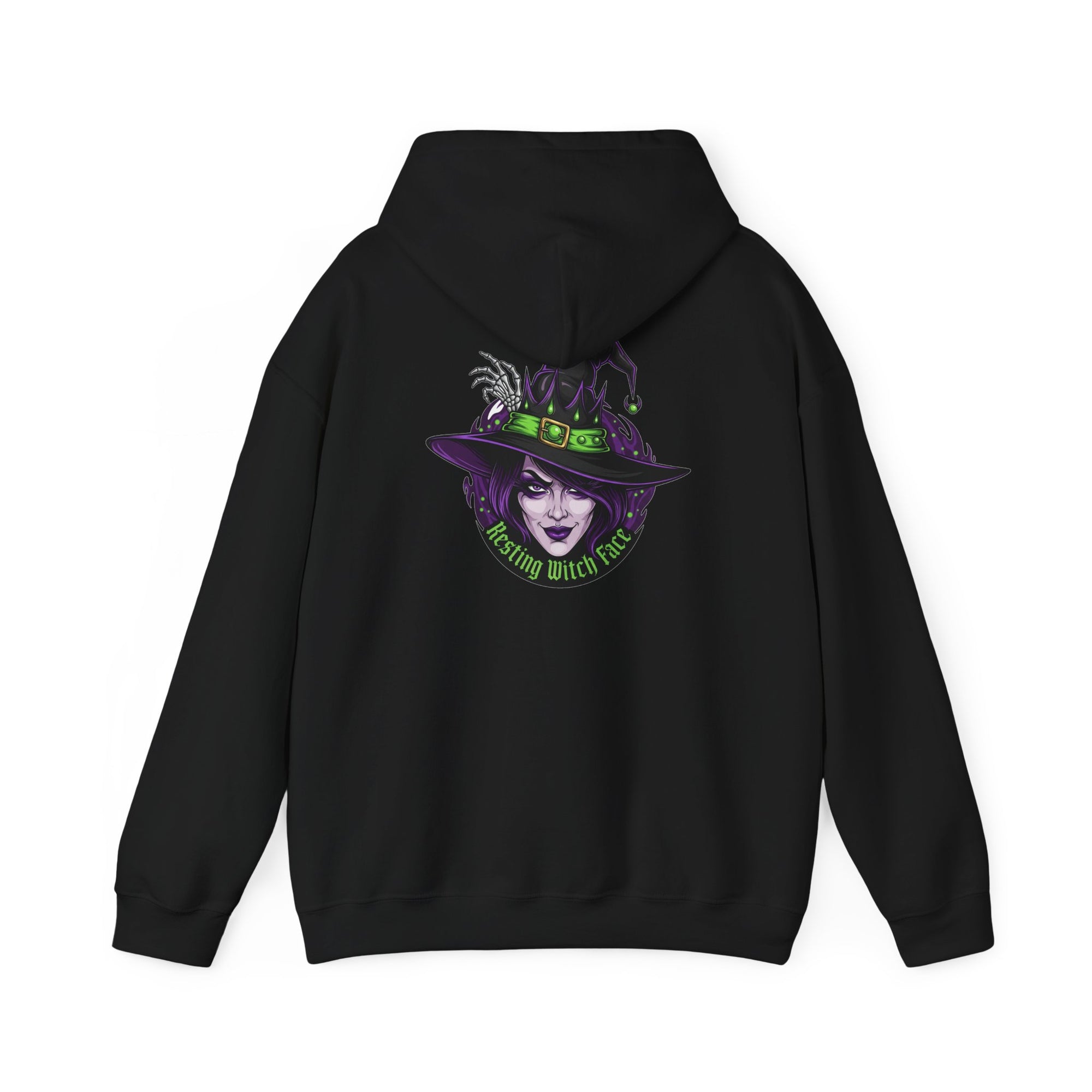 Resting Witch Face Halloween Hoodie – Funny Witch Graphic - Atlas Briefly