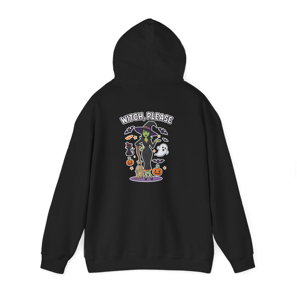 Witch Please Halloween Hoodie - Sassy Witch Sweatshirt with Pumpkin & Ghost Design | Halloween Apparel - Atlas Briefly