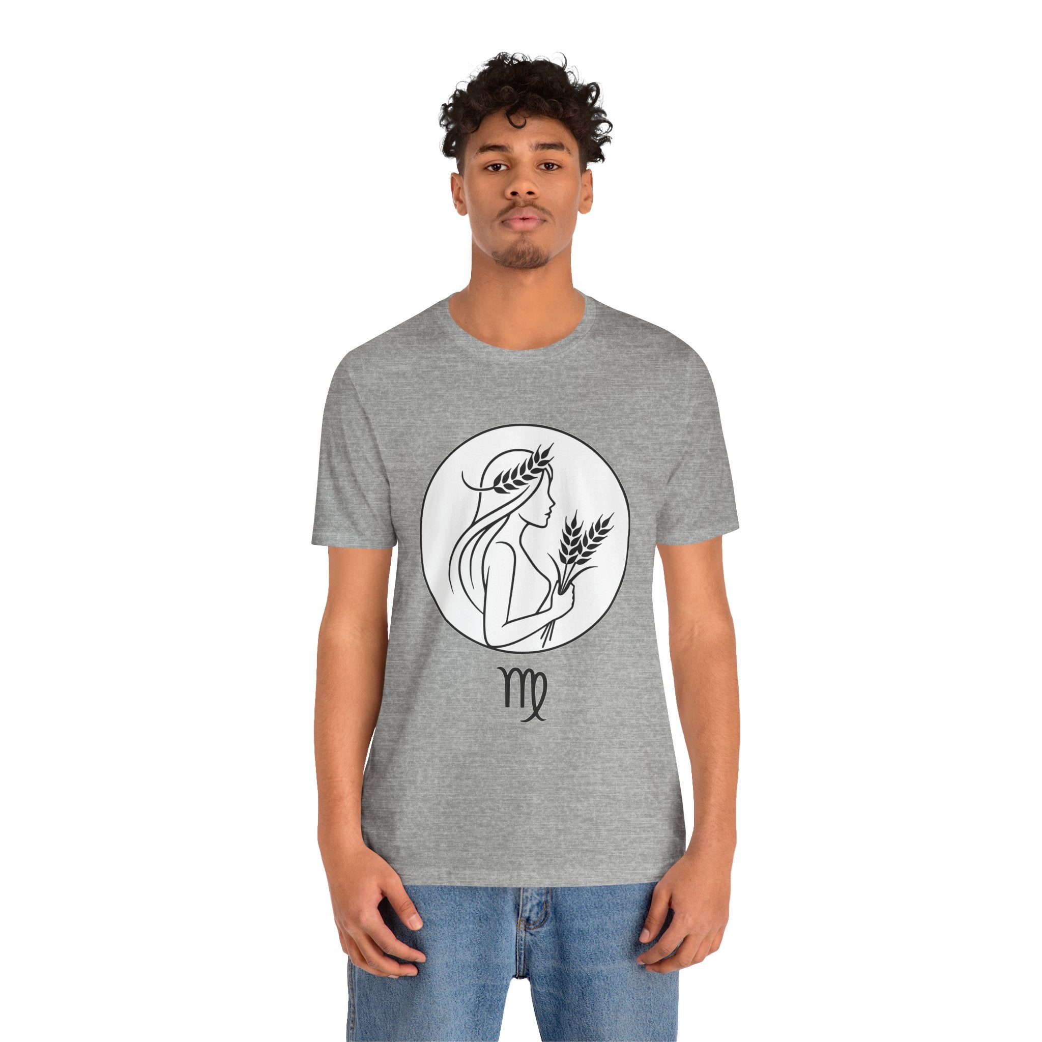 Virgo Zodiac Tee - Minimalist Black and White Unisex T-Shirt