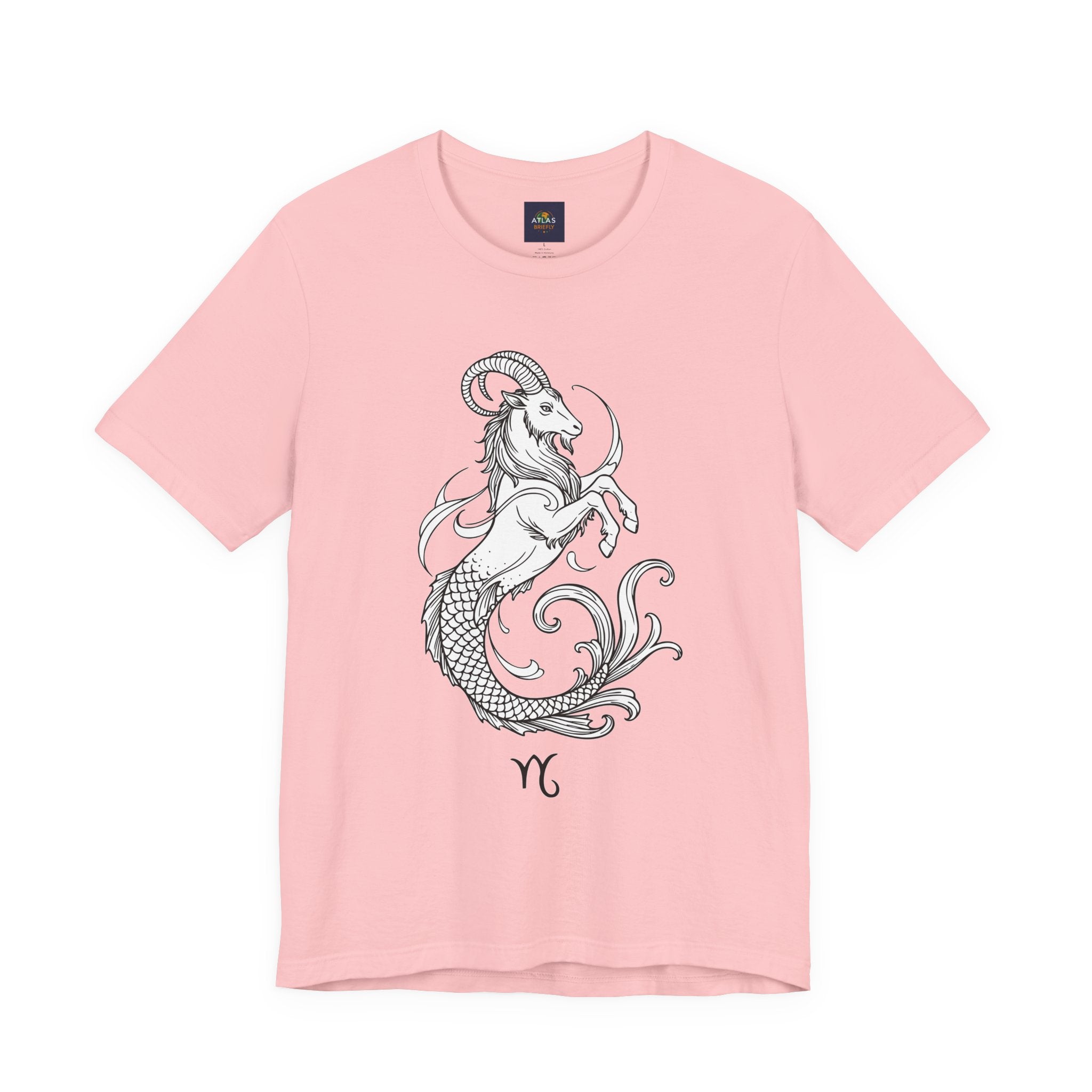 Capricorn Zodiac Tee - Unisex Minimalist Horoscope Shirt in Black and White