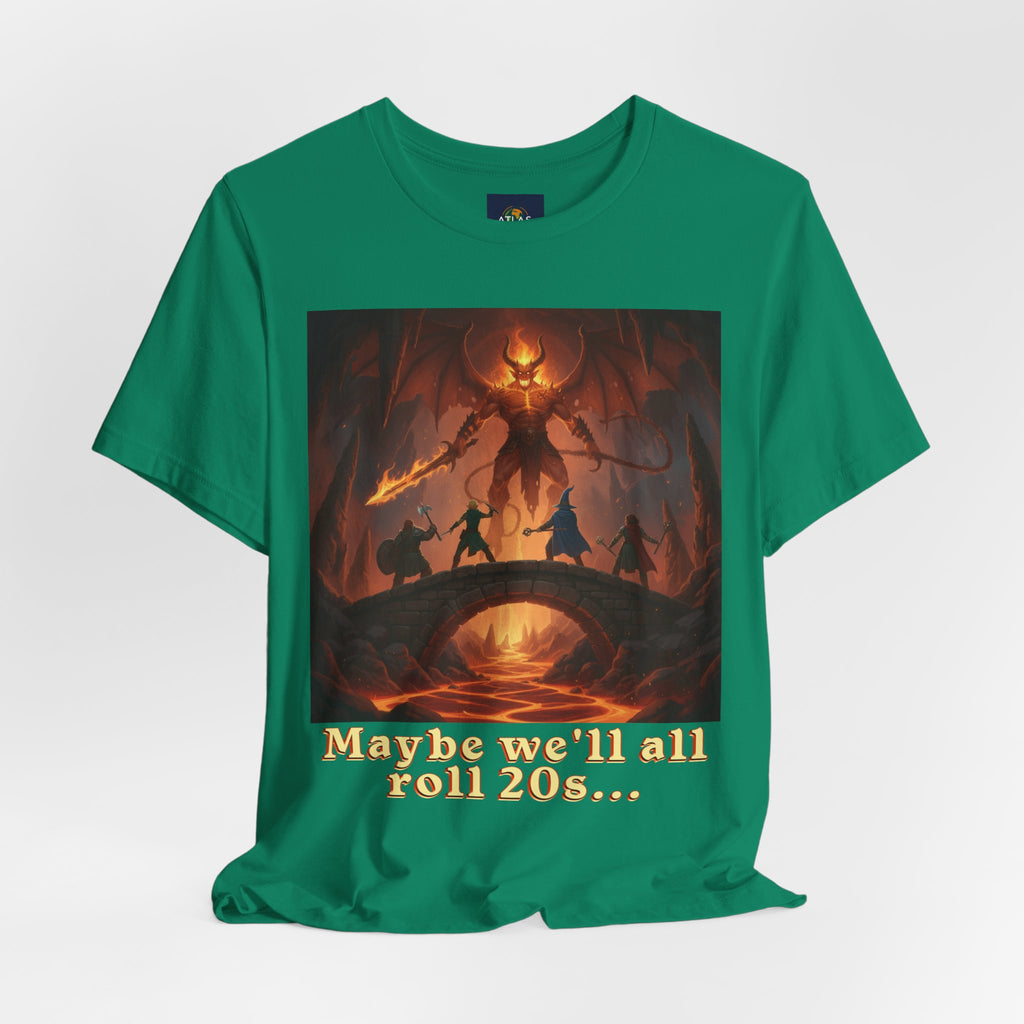 D&D Fantasy T-Shirt - Roll a Natural 20 Dungeon Master RPG Unisex Tee