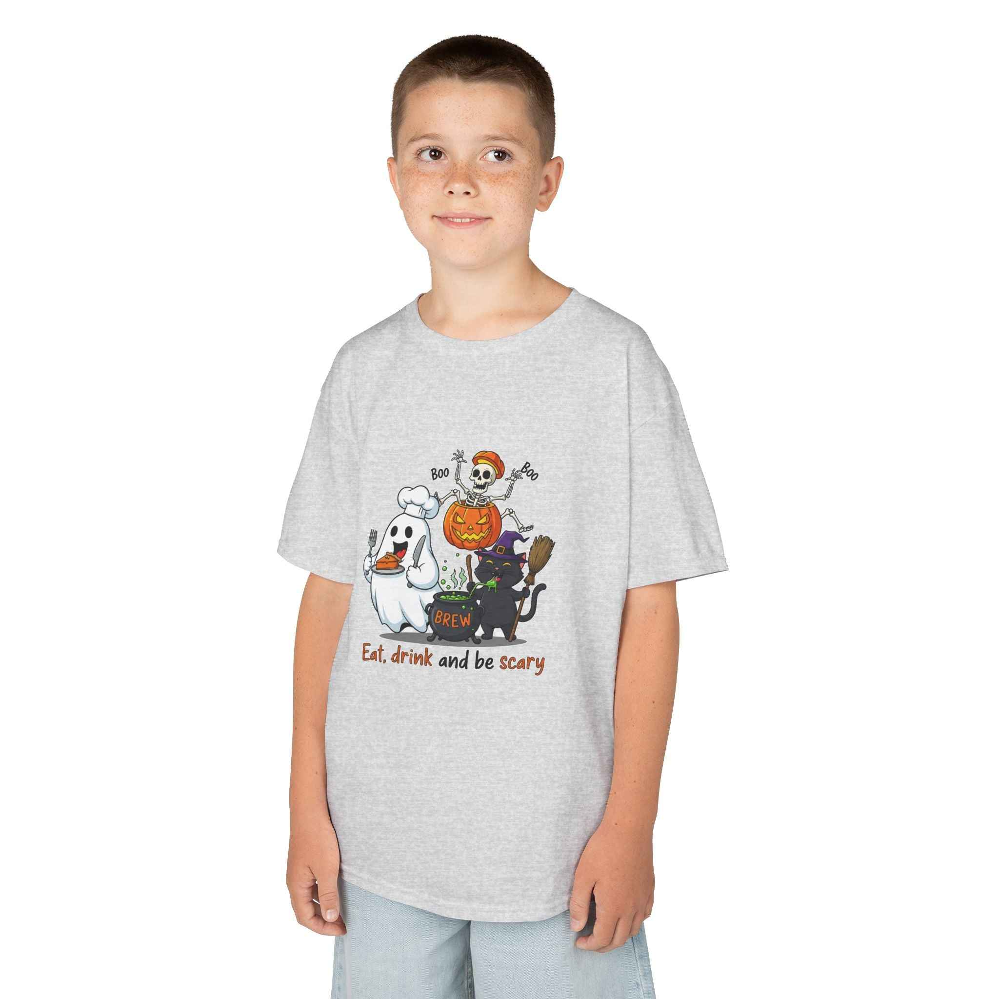 Eat Drink and Be Scary T-Shirt for kids - Atlas Briefly