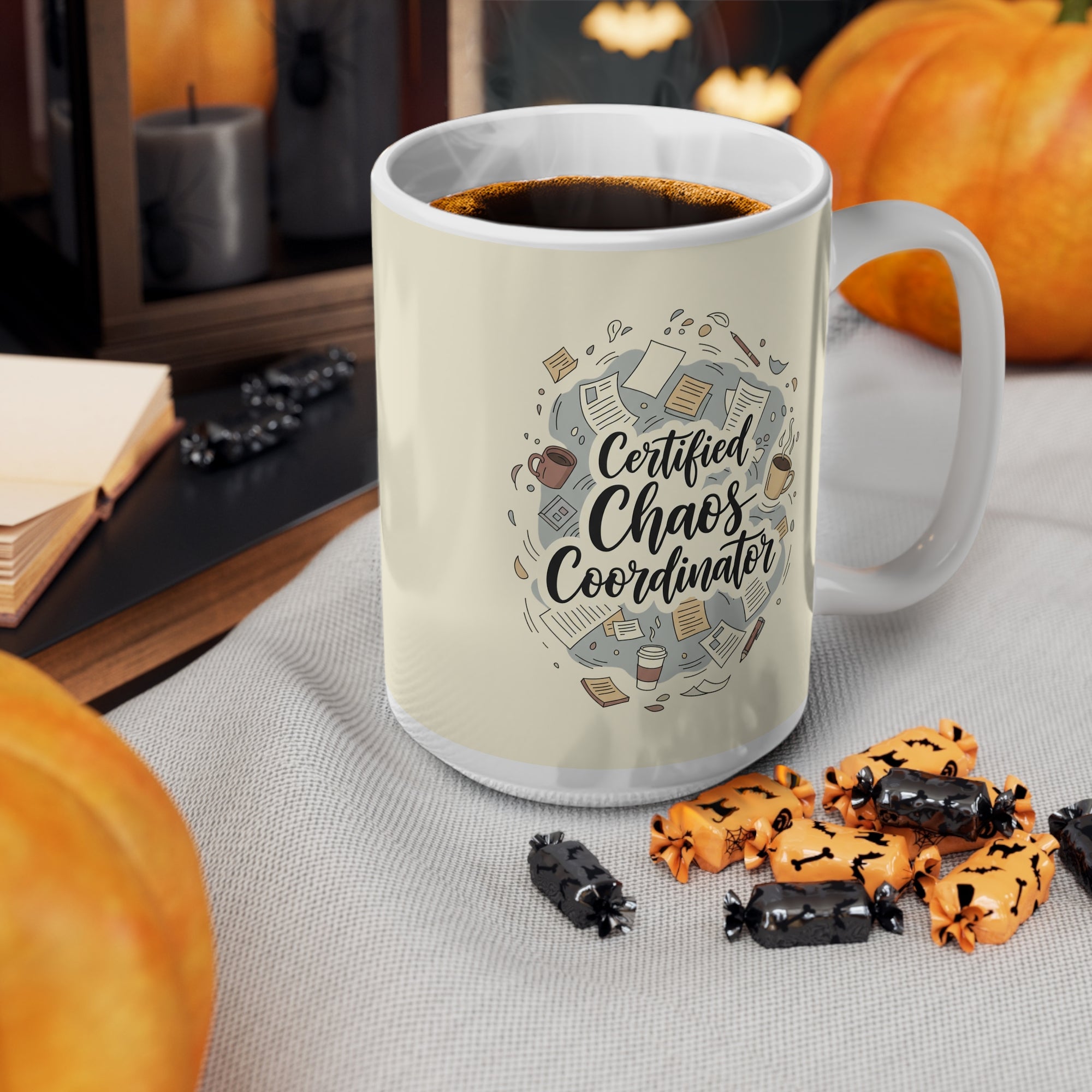 Certified Chaos Coordinator Mug - Funny Mom Teacher Coffee Cup | Organized Chaos Gift EU Version - Atlas Briefly