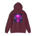 Neon Skull Hoodie - Retro Gaming Synthwave Sweatshirt - Atlas Briefly