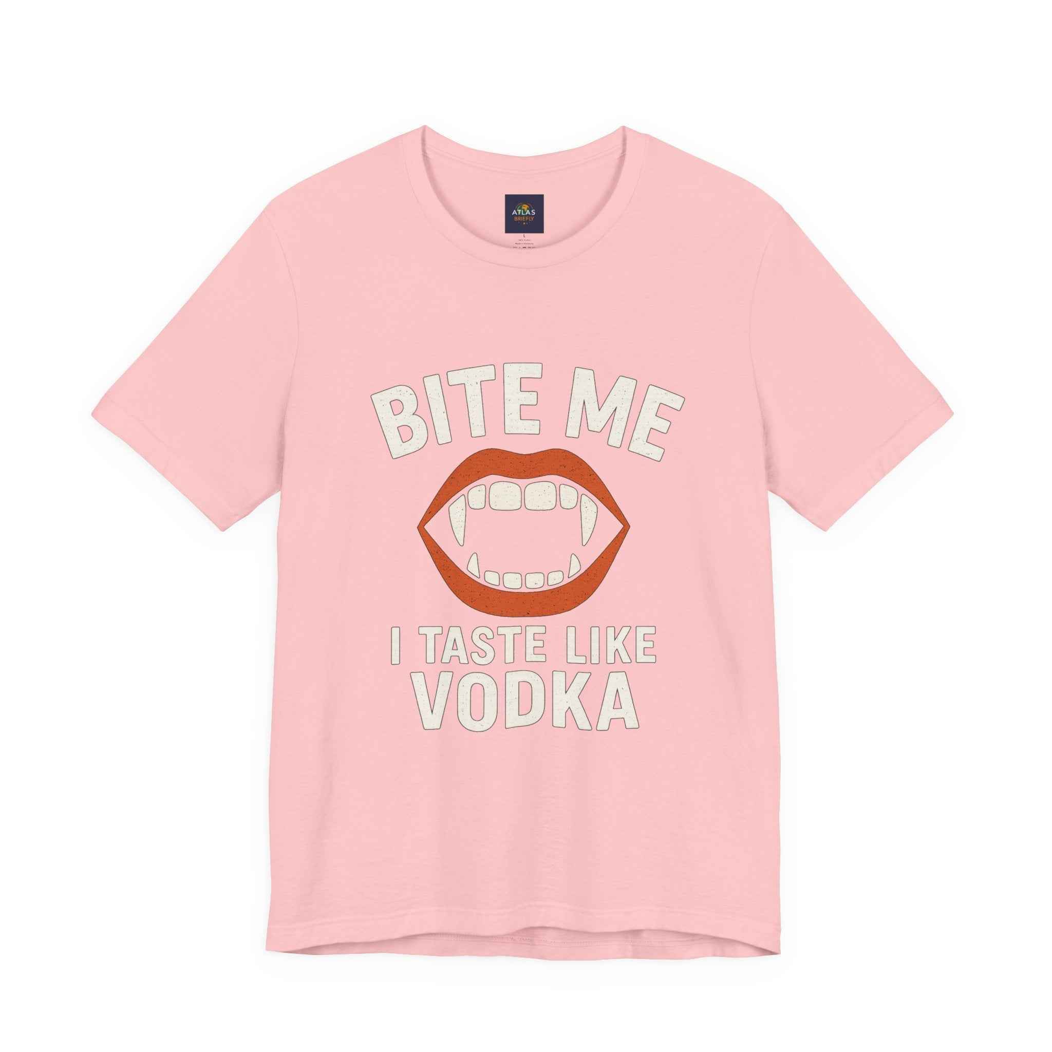 Funny Halloween Vodka T-Shirt – “Bite Me, I Taste Like Vodka” - Atlas Briefly