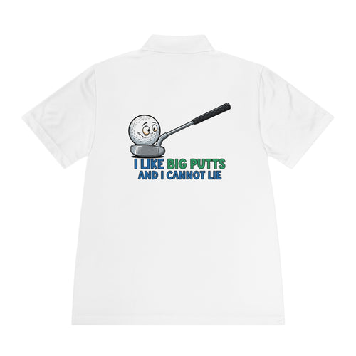 I Like Big Putts Golf Polo Shirt - Funny Golf Gift | Hilarious Golfer Apparel - Atlas Briefly