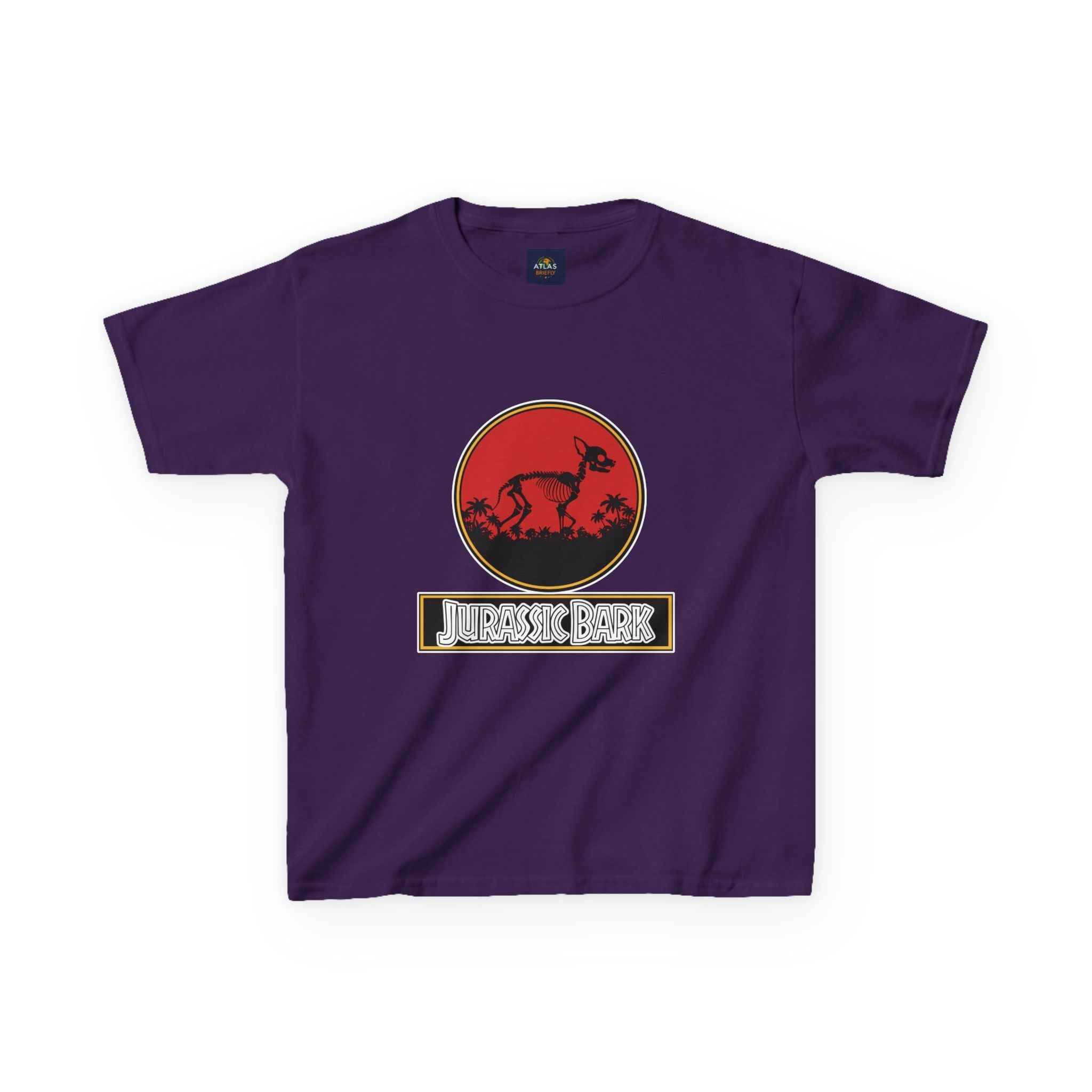 Kids Chihuahua Jurassic Bark T-Shirt - Fun Dog & Dinosaur Tee for Young Pet Lovers - Atlas Briefly