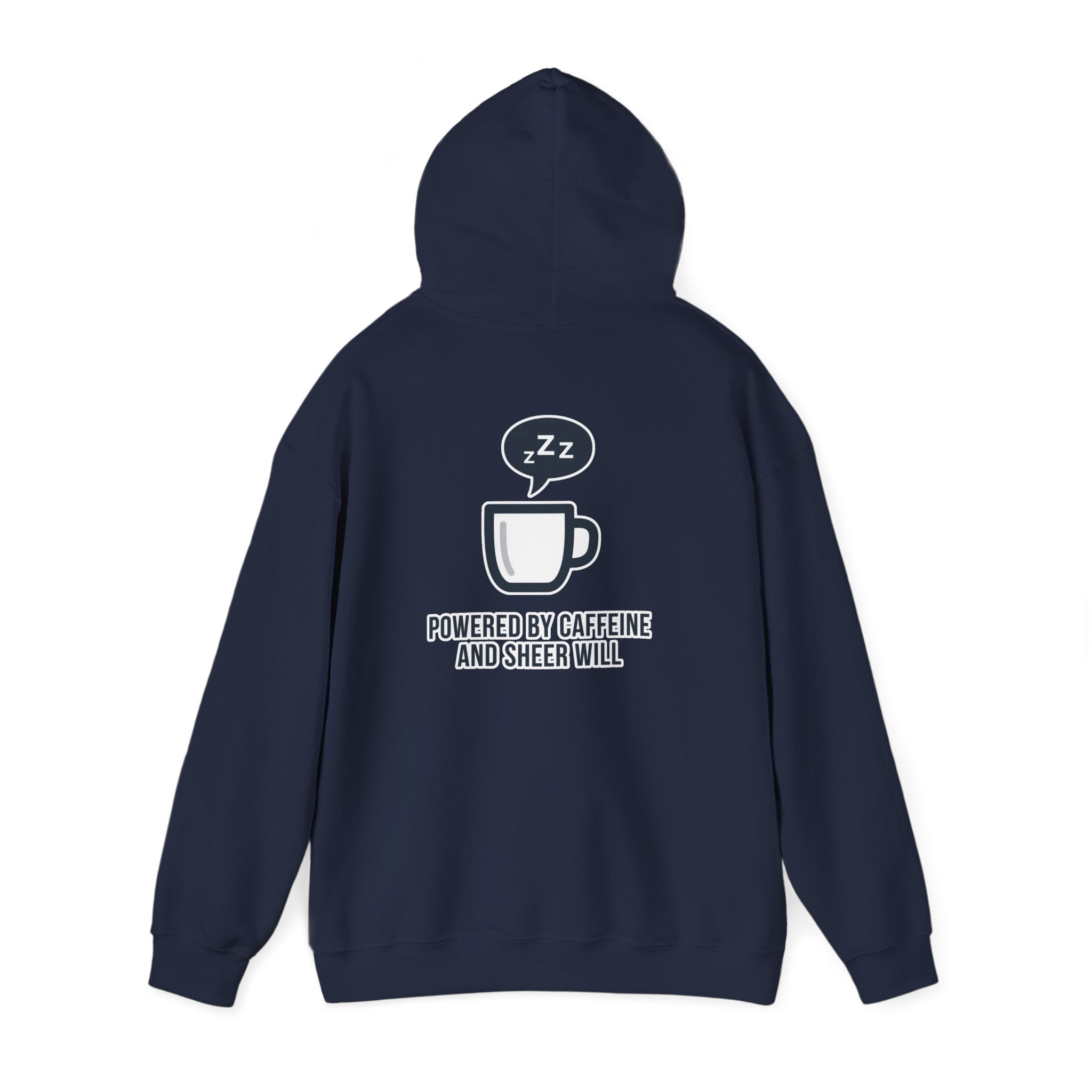 Powered by Caffeine Sweatshirt - Minimalist Coffee Hooded Sweatshirt - Atlas Briefly