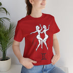 Gemini Zodiac Tee - Minimalistic Black and White Unisex Design