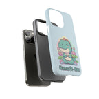 NamasTe-Rex Meditating Dinosaur Phone Case - Funny Yoga T-Rex Mobile Cover | Zen Tech Gift - Atlas Briefly