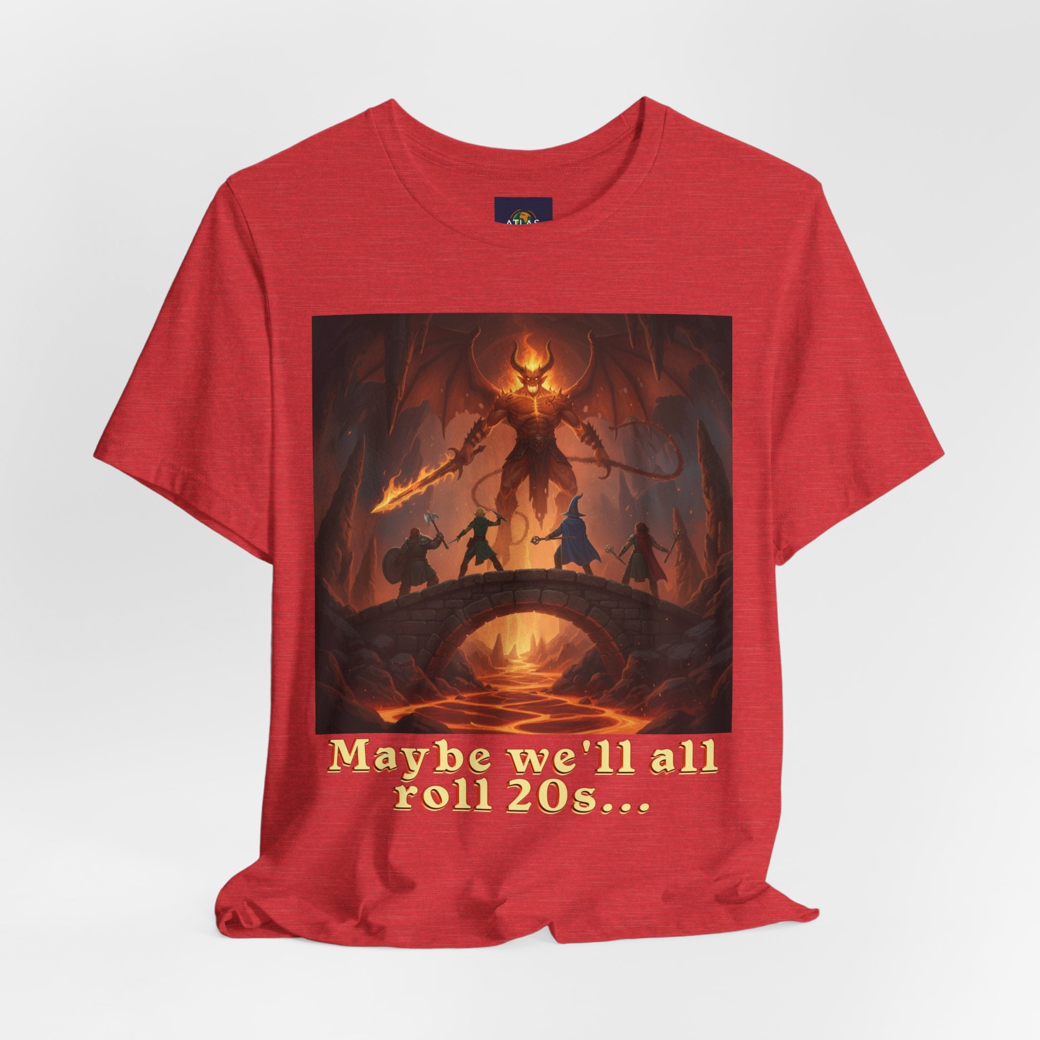 D&D Fantasy T-Shirt - Roll a Natural 20 Dungeon Master RPG Unisex Tee