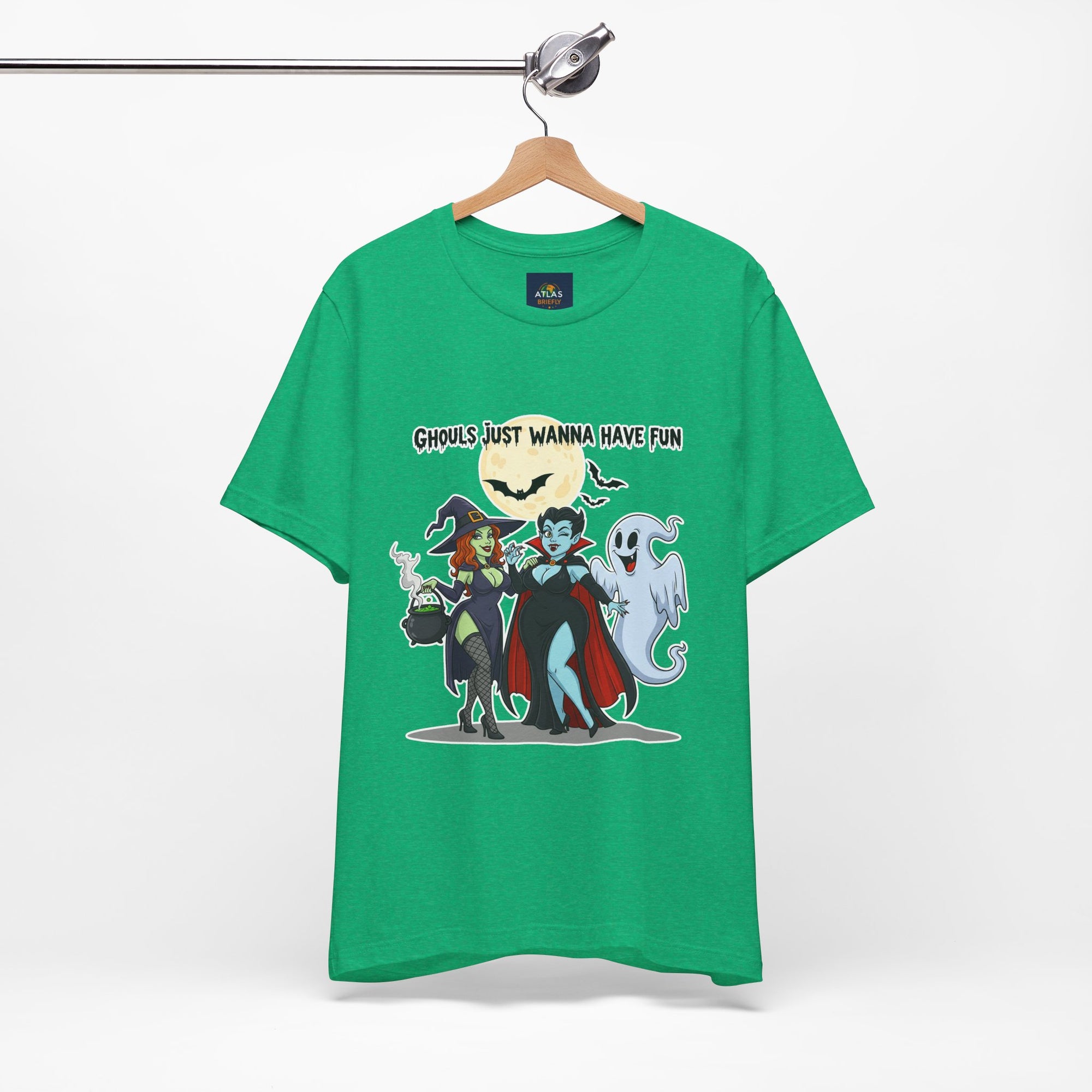 Ghouls Just Wanna Have Fun Halloween T-Shirt - Cute Witch Vampire Ghost Tee | Halloween Character Shirt - Atlas Briefly