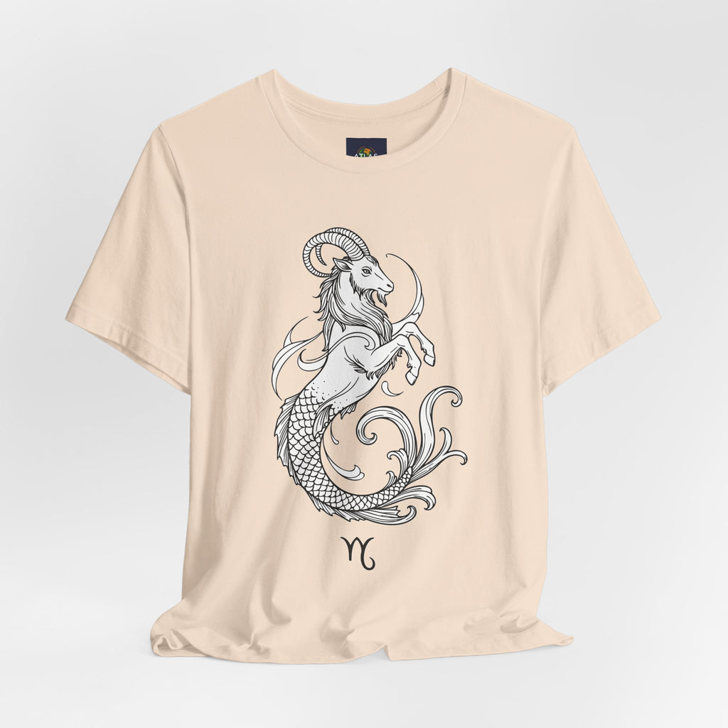 Capricorn Zodiac Tee - Unisex Minimalist Horoscope Shirt in Black and White