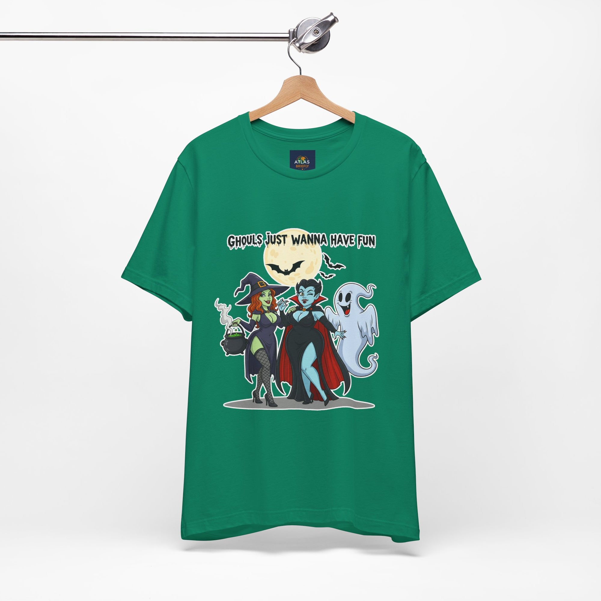 Ghouls Just Wanna Have Fun Halloween T-Shirt - Cute Witch Vampire Ghost Tee | Halloween Character Shirt - Atlas Briefly