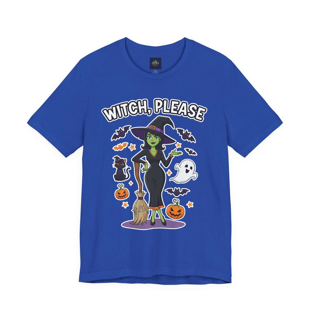 Witch Please Halloween T-Shirt - Sassy Witch Tee with Pumpkin Design | Funny Halloween Shirt - Atlas Briefly