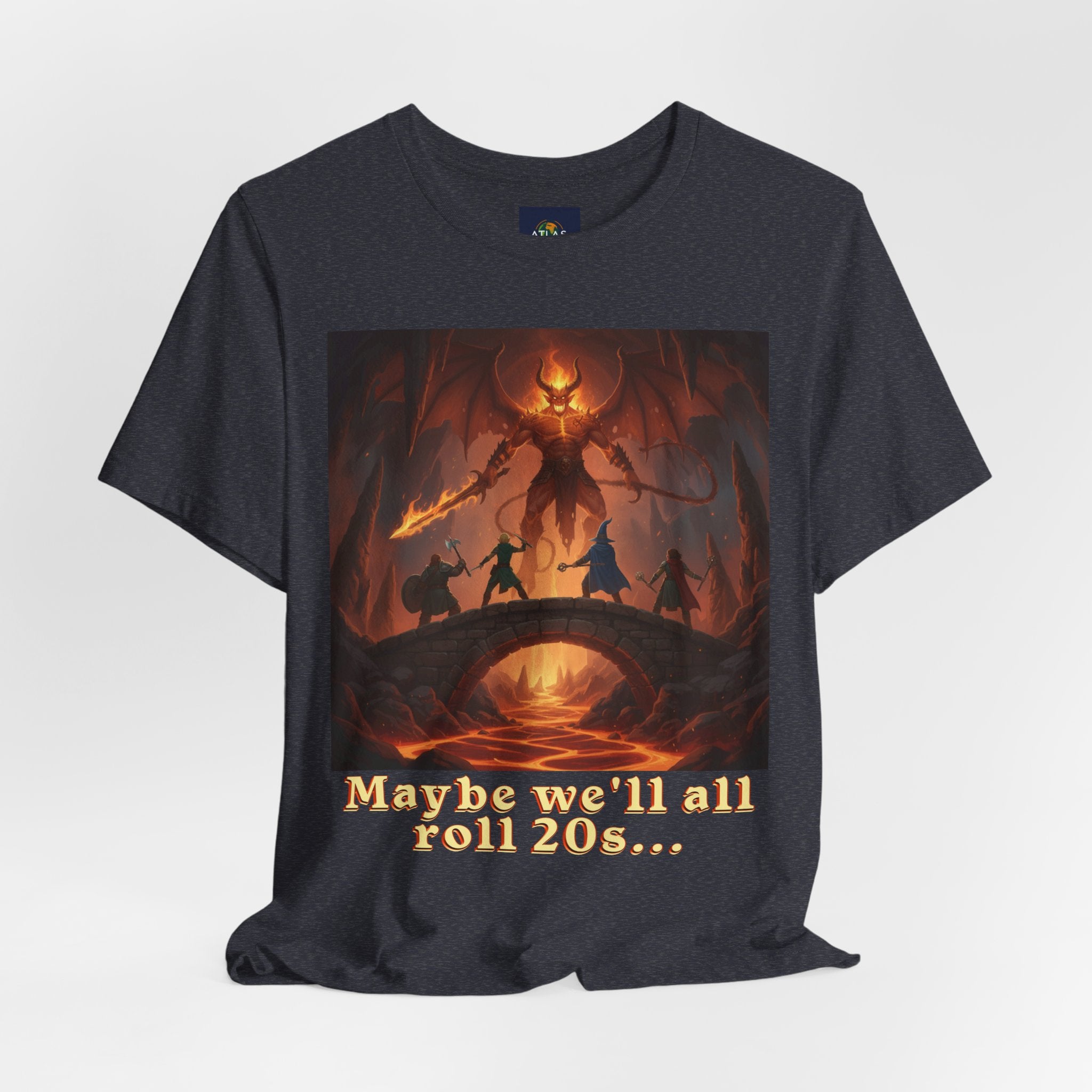 D&D Fantasy T-Shirt - Roll a Natural 20 Dungeon Master RPG Unisex Tee