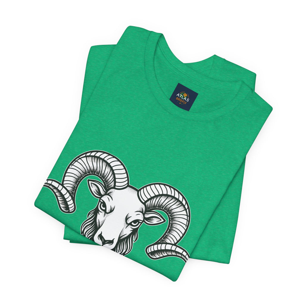 Aries Horoscope Tee - Unisex Black and White Minimal Design