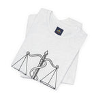 Libra Zodiac Tee - Stylish Unisex Minimalist Black and White Design