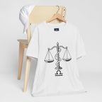 Libra Zodiac Tee - Stylish Unisex Minimalist Black and White Design