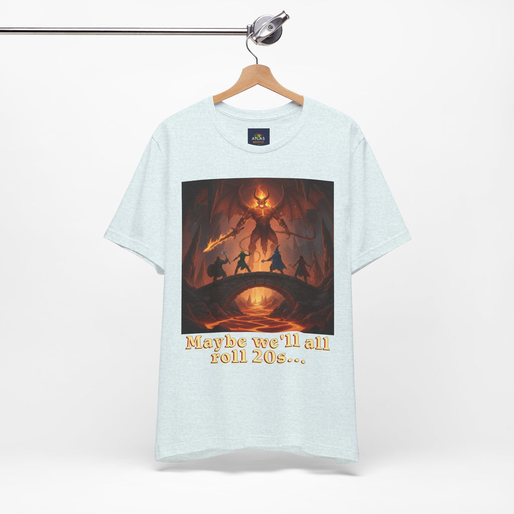 D&D Fantasy T-Shirt - Roll a Natural 20 Dungeon Master RPG Unisex Tee