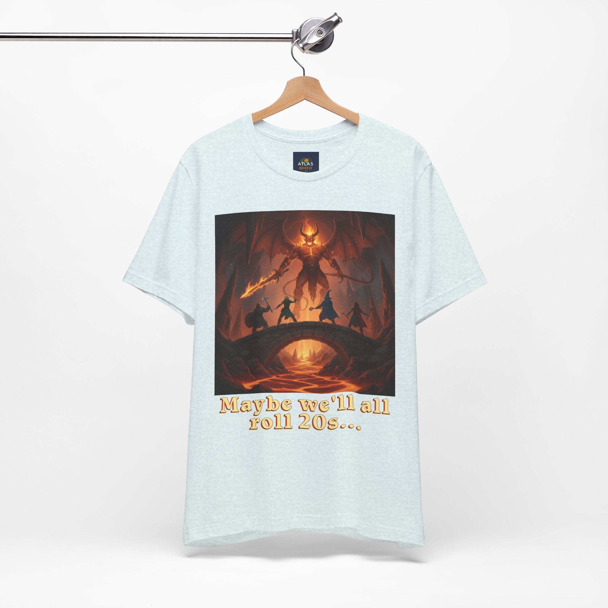 D&D Fantasy T-Shirt - Roll a Natural 20 Dungeon Master RPG Unisex Tee